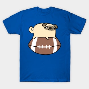 Small Pug and Football T-Shirt